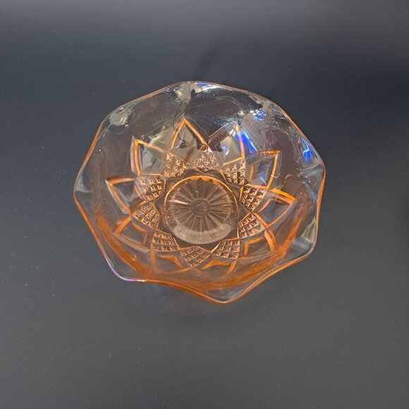 Hazel Atlas Royal Lace Pink Depression Glass Bowl Vintage - Picture 1 of 12